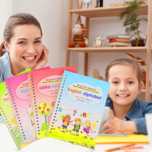 Englisches Übungsbuch für Kinder, 13x19cm, Farbig, Nachzeichnen & Buchstaben schreiben