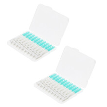 Interdental Brushes 80pcs Elastic Tooth Cleaners for Braces Gum Care and Travel Floss Picks Green