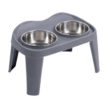 Two Section Animal Feeding And Water Bowl Spill Resistant-L
