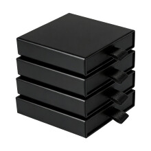 Organisateur de boucles d'oreilles résistant aux chocs,-Noir