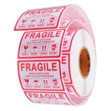 1000Pcs Fragile Labels Roll Handle With Care Stickers Strong Adhesive for Packages