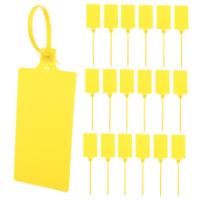 100pcs Plastic  Tags with Wire for Luggage and Cable Identification, Durable and Easy Attach