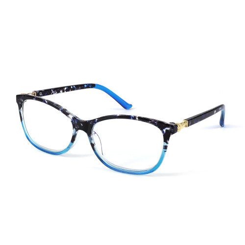 Blue Light Blocking Reading Glasses for Women Retro Square Frame 2.0x Magnification