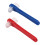 2pcs Double Head Denture Toothbrush for Braces, Ergonomic Handle, Compact Travel Size, Blue Red 1