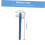 2pcs Double Head Denture Toothbrush for Braces, Ergonomic Handle, Compact Travel Size, Blue Red 2