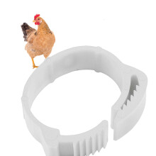 100pcs Numbered Poultry Leg Bands 001100 White Plastic Chicken Rings for Ducks Geese Turkeys