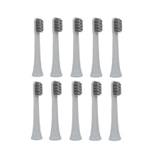 Toothbrush Replacement Heads Compatible with Xiaomi Mijia T100, Soft Bristles Gray 10 Pack