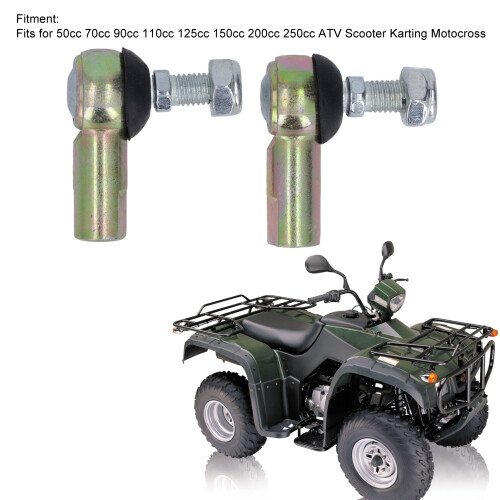 2x M10 Tie Rod Ends ATV Karting Ball Joint Set