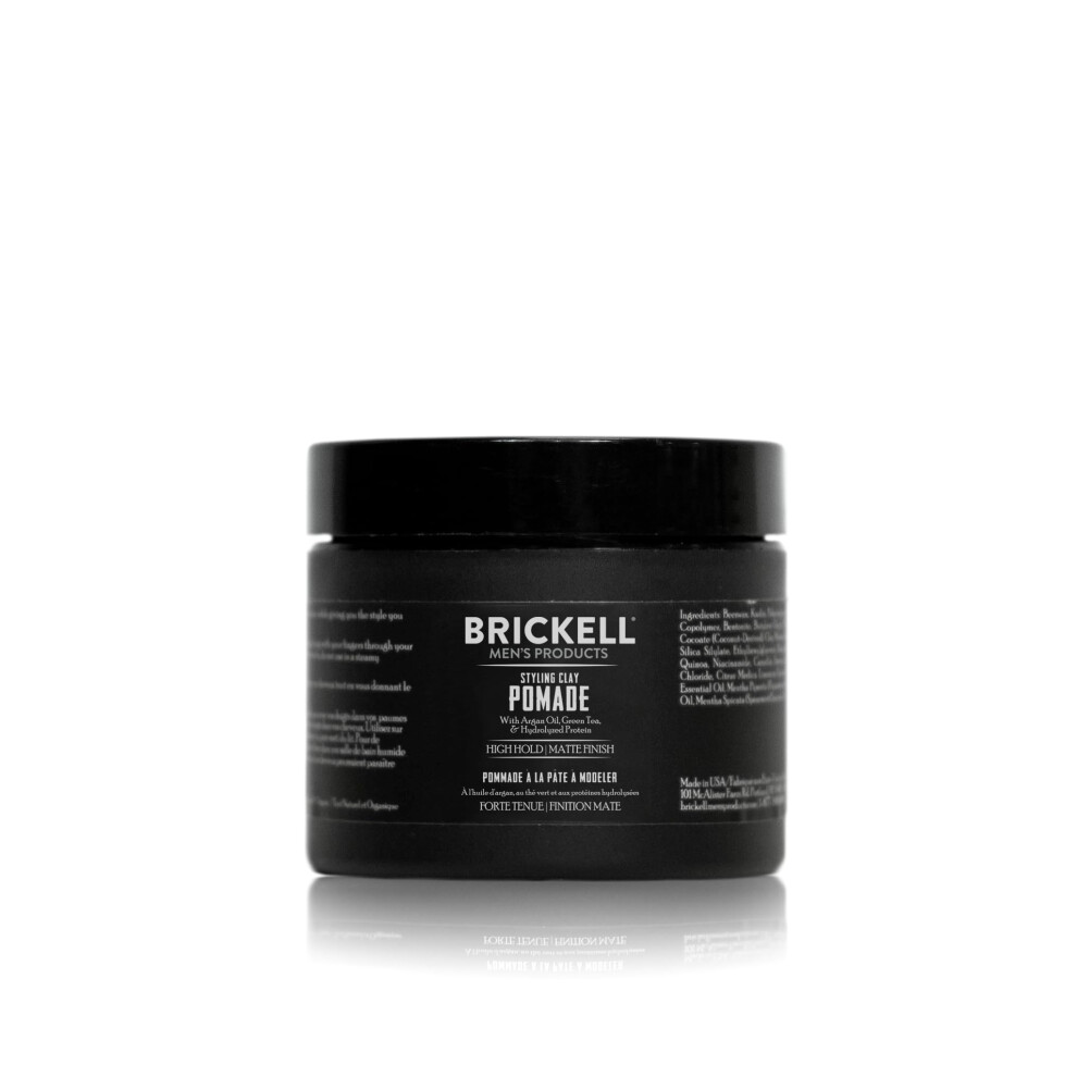 Brickell Men's Products Brickell MenâS Styling Clay Pomade For Men, Natural & Organic With Strong Hold & Matte Finish, Product For Modern Hairstyles, 2 Ounces, Scented