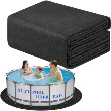 21 Foot Round Above Ground Pool Liner Pad with Extra Thick Cushioning and Puncture Resistant Layer