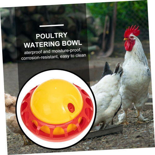 Automatic Chicken Waterer with Durable Plastic Bowl for Ducks and Poultry, Easy Clean Design 2