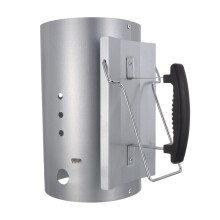 Charcoal Chimney Starter Galvanized Steel BBQ Fire Starter with Nylon Handle for Fast Ignition
