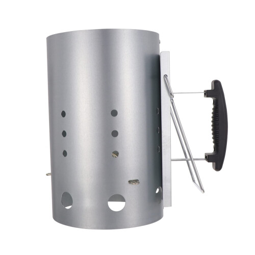 Charcoal Chimney Starter Galvanized Steel BBQ Fire Starter with Nylon Handle for Fast Ignition 1