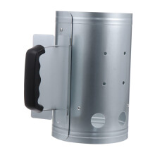 Charcoal Chimney Starter for BBQ and Camping, Fast Ignition Galvanized Steel with Heat Resistant Handle