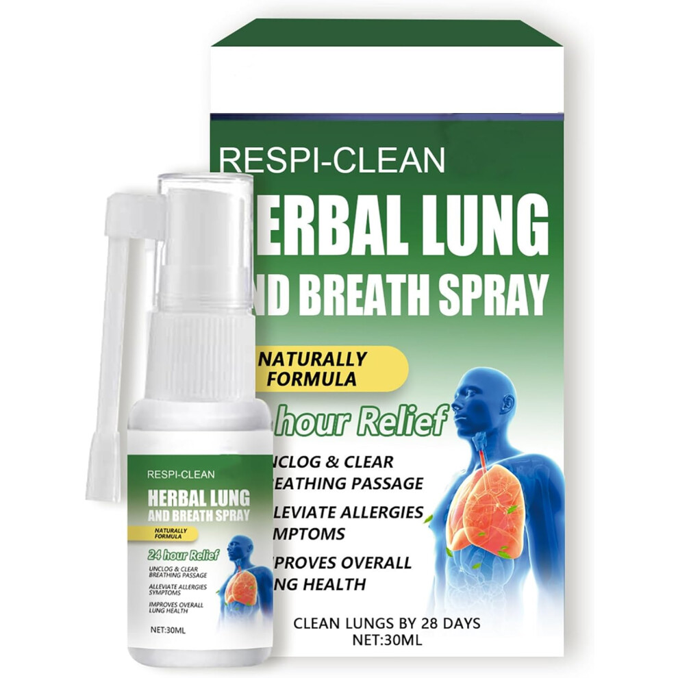 Gogerstar Respinature Herbal Lung Cleanse Mist, Natural Respiratory Cleanse & Breathe Spray, Lung Exerciser Powerful Lung Support, Lung Cleanse For Smokers