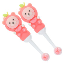 Soft Bristle Toothbrush for Sensitive Teeth, 2pcs Cute Bear Design Manual Toothbrush for Deep Gap Cleaning and Gentle Enamel Care