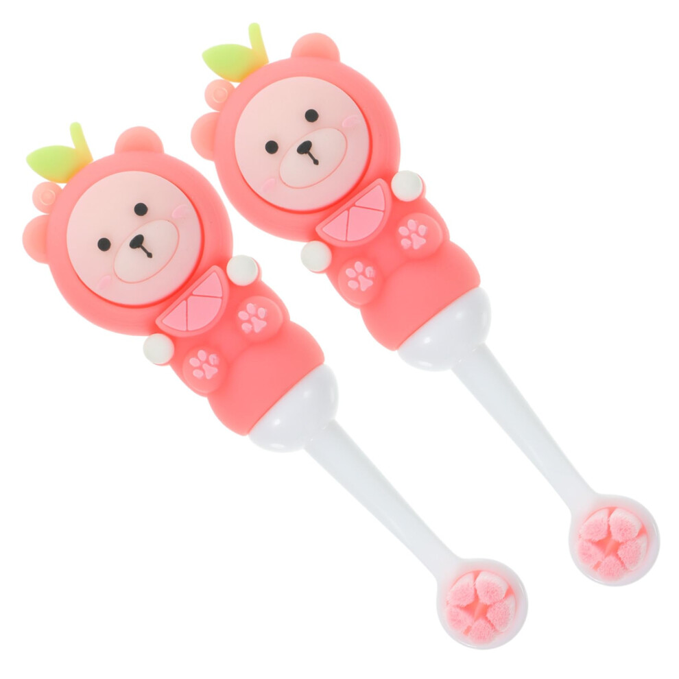 Soft Bristle Toothbrush for Sensitive Teeth, 2pcs Cute Bear Design Manual Toothbrush for Deep Gap Cleaning and Gentle Enamel Care