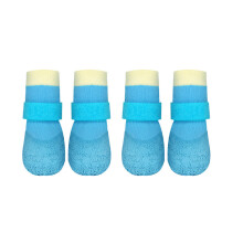 Wasserdichter Hunde-Regenstiefel, rutschfest,-Blau S