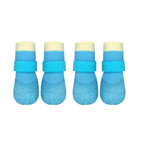 Chaussures antidérapantes imperméables pour chiens, 4-Bleu S