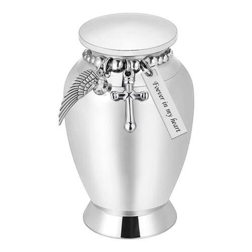 Small Scale Ashes Crosses Pendants Urn Pet Aluminum-Silver