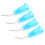 100pcs Blue Disposable Pre Bent Dental Irrigation Needle Tips, Plastic Replacement 15