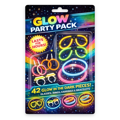 Glow Sticks 42pc Party Pack Glow Bracelets