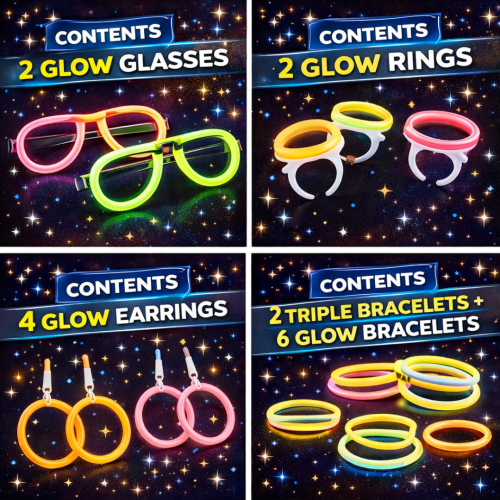 Glow Sticks 42pc Party Pack Glow Bracelets 2