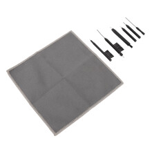7-Piece Hearing Aid Cleaning Kit with Brush, Dry Cloth, Earbud Care Accessories