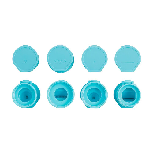 4 Piece Compacts Sauce Squeeze Bottle Cap For Condiment-Blue