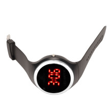 Kinder-Digitaluhr Rote LED Sportuhr 240mAh Batterie Silber