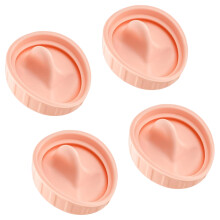 Pack of 4 Durable Silicone Cup Covers Seals-light pink