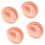 Pack of 4 Durable Silicone Cup Covers Seals-light pink 1