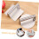 Burger Press Kit Stainless Steel Nonstick Surface for Even Thickness and Griddle Searing, 2pcs 4