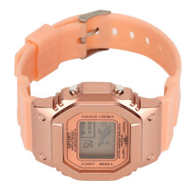 Wasserdichte digitale Sportuhr für Männer und Frauen, Pink Roségold, 44x48mm