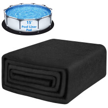 15 ft Round Above Ground Pool Liner Pad, 2mm ExtraThick Pool Floor Protector Mat, Precut for Gravel Concrete Grass, PunctureResistant Cushion Layer