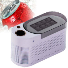 Purple Compact Countertop Ice Cube Maker, 8 Cubes in 10 Minutes for Home Office Travel