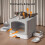Skylos Cat Litter Box Foldable Entry Top Exit Anti Tracking Cat Litter Tray 3