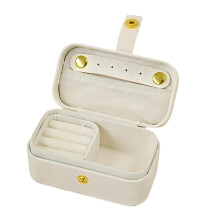 Leather Jewelry Storage Box With Convenient Flipping Top And-1