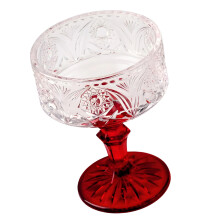 Crystal Glass Footed Goblet Cup Ice Cream Bowl Dish-Straight