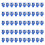 Foldable Paper Gift Container Commencement Themed-Blue 1