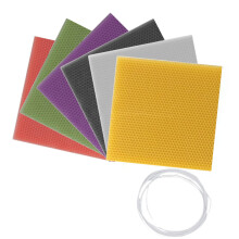 6Pieces Natural Candlewax Sheets 20x20cm Colorful Candlewax