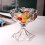 Artistic Floral Embossed Glass Compote Dish-Tall Fruit Bowl 6