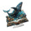 Flache 2D-Tierfigur mit Sockel, sichere mehrfarbige-6 0 1