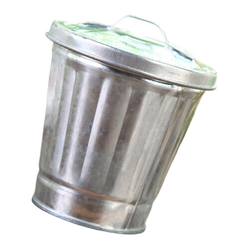 Variétés de poubelles en fer élégantes pour chaque-Argent