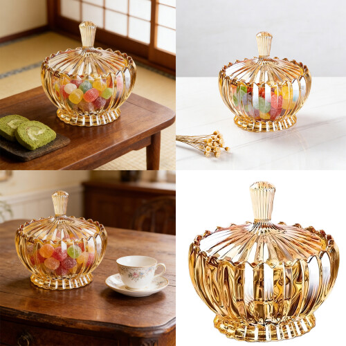 Glass Jar With Lid,Christmas Candy Dish,Candy Cookie 1