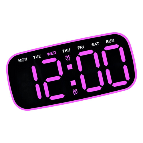 LED Digital Alarm Clock Electric Desk-2817 black shell pin