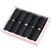 Robuste Polyester-Nähgarnkollektion mit 10 tiefen-Schwarz