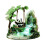 Artistic 2D Flat Dragon Animal Multicolor Acrylic Statue-1 0 1