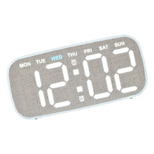 Réveil numérique LED, horloge de bureau-2820 gris B coton a