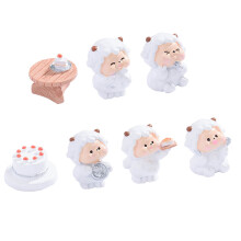 Mini-Harz-Schaf-Set, winziges Schaf-Set für